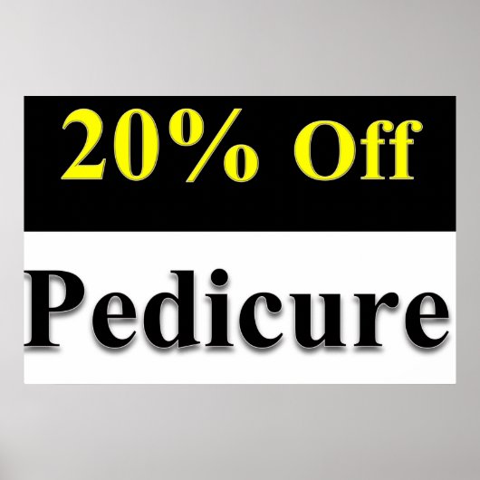 Affiches de salon de coiffure 20% de réduction Péd (Devant)
