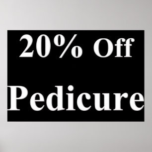 Affiches de salon de coiffure 20% de réduction Péd