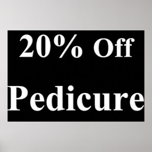 Affiches de salon de coiffure 20% de réduction Péd (Devant)