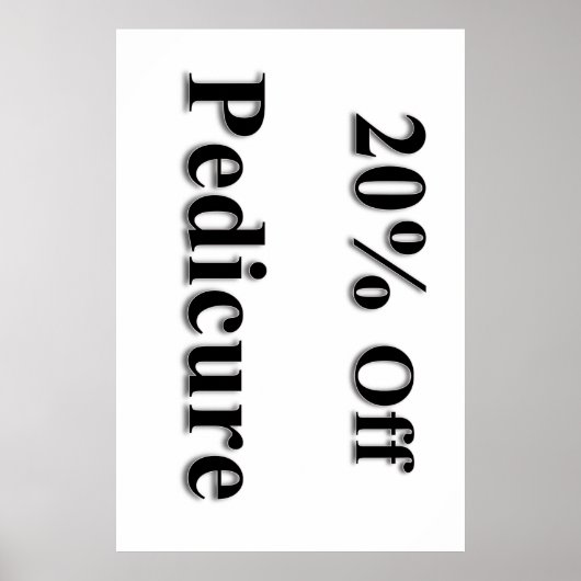 Affiches de salon de coiffure 20% de réduction Péd (Devant)