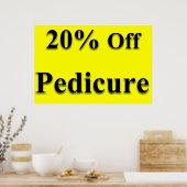 Affiches de salon de coiffure 20% de réduction Péd (Cuisine)