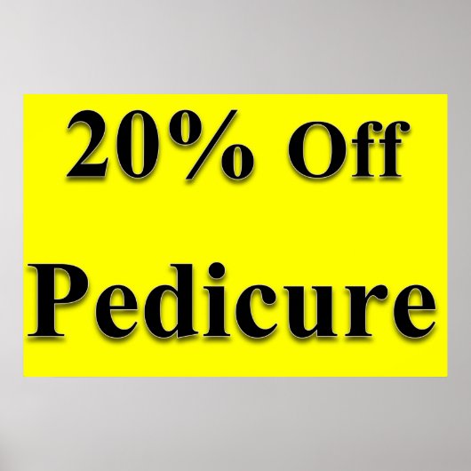 Affiches de salon de coiffure 20% de réduction Péd (Devant)