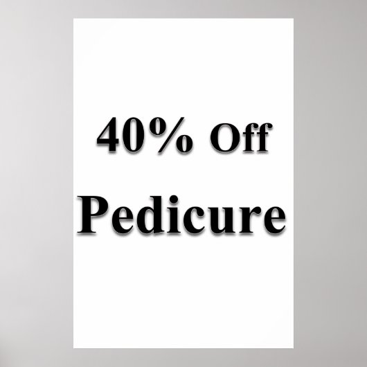 Affiches de salon de coiffure 40% de réduction Péd (Devant)