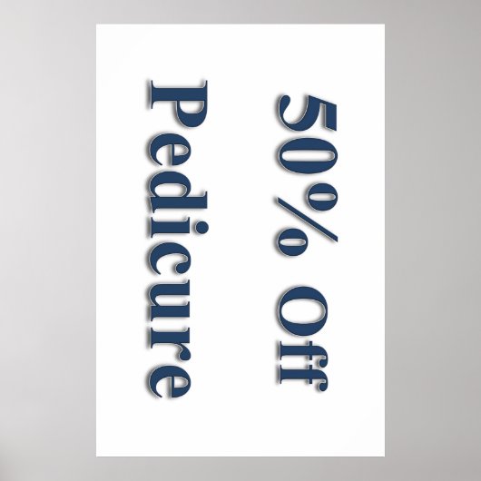 Affiches de salon de coiffure 50% de réduction Péd (Devant)