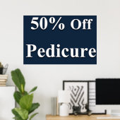Affiches de salon de coiffure 50% de réduction Péd (Bureau à domicile)