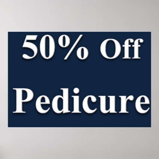 Affiches de salon de coiffure 50% de réduction Péd (Devant)