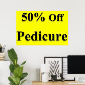 Affiches de salon de coiffure 50% de réduction Péd (Bureau à domicile)