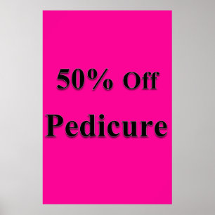 Affiches de salon de coiffure 50% de réduction Péd