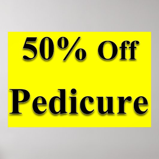 Affiches de salon de coiffure 50% de réduction Péd (Devant)