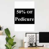 Affiches de salon de coiffure 50% de réduction Péd (Bureau à domicile)