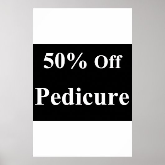 Affiches de salon de coiffure 50% de réduction Péd (Devant)
