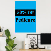 Affiches de salon de coiffure 50% de réduction Péd (Bureau à domicile)