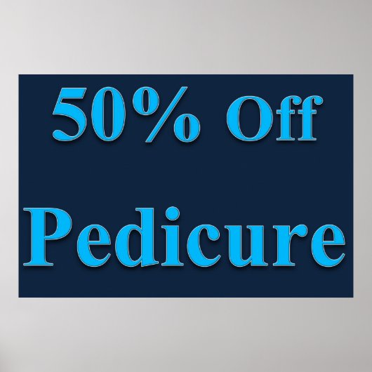 Affiches de salon de coiffure 50% de réduction Péd (Devant)