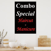 Affiches de salon de coiffure Combo coupe de cheve (Cuisine)