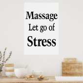 Affiches de salon de coiffure Massage Stress (Cuisine)