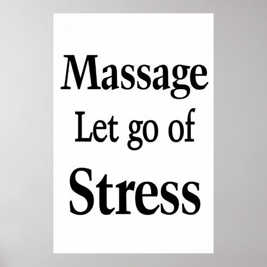 Affiches de salon de coiffure Massage Stress (Devant)