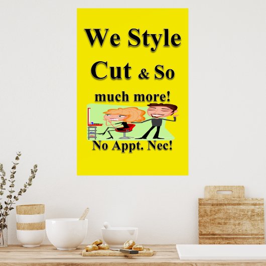 Affiches de salon de coiffure pour hommes (Cuisine)