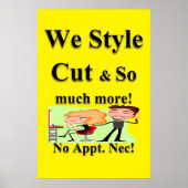 Affiches de salon de coiffure pour hommes (Devant)