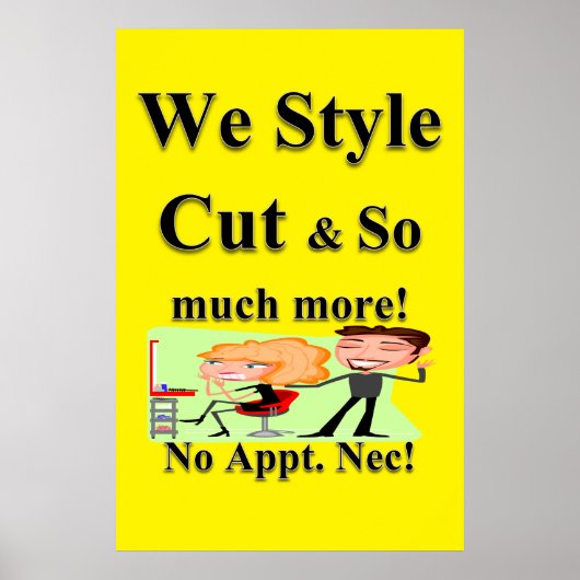 Affiches de salon de coiffure pour hommes (Devant)