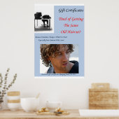 Affiches de salon de coiffure pour hommes Certific (Cuisine)