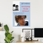 Affiches de salon de coiffure pour hommes Certific (Bureau à domicile)