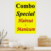 Affiches de salon de coiffure pour hommes Combo co (Cuisine)