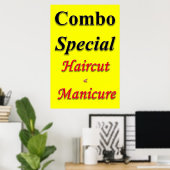 Affiches de salon de coiffure pour hommes Combo co (Bureau à domicile)