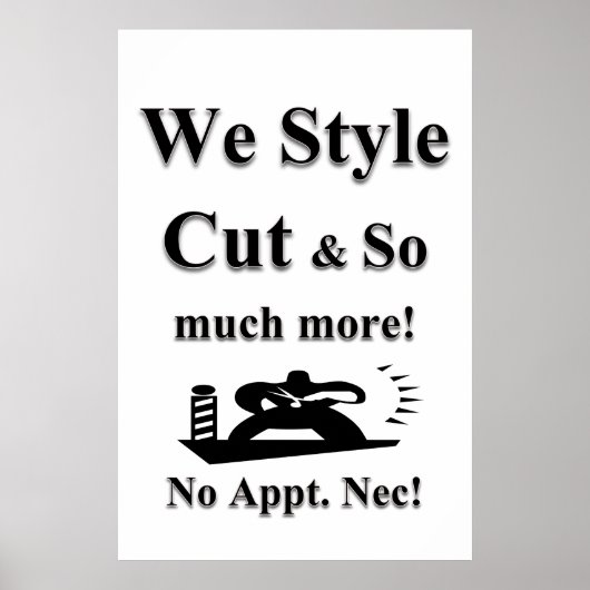 Affiches de salon de coiffure pour hommes Coupe &  (Devant)