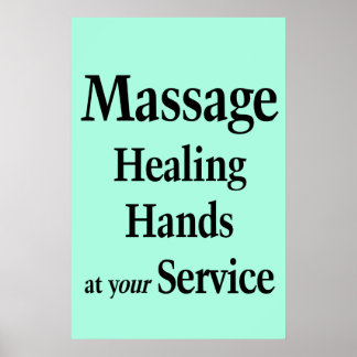 Affiches de salon de coiffure pour hommes Massage
