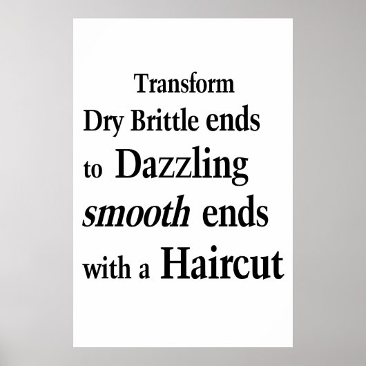 Affiches de salon de coiffure pour hommes Transfor (Devant)
