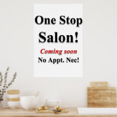 Affiches de salon de coiffure Un seul arrêt pour l (Cuisine)