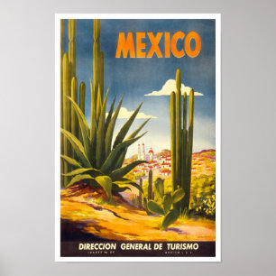 affiches de voyage vintage mexico