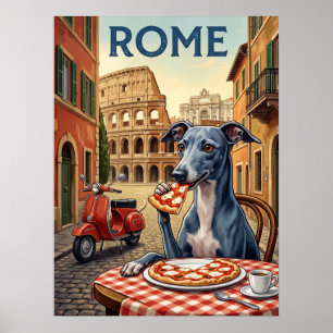 Affiches de voyage vintage Rome Italie Chien Piz
