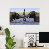 Affiches des éléphants (Bureau à domicile)