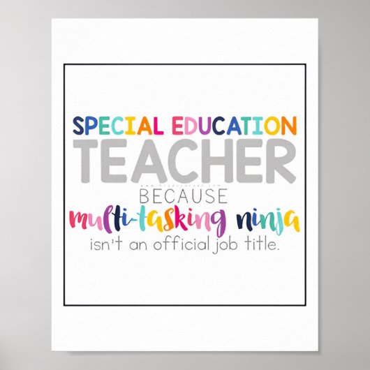 Affiches des enseignants de l'éducation spéciale (Devant)