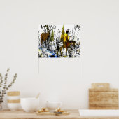 Affiches des guerriers d'hiver et des orignaux (Cuisine)