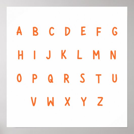 Affiches d'impression de l'alphabet de A à Z de AB (Devant)