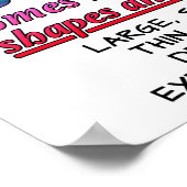 Affiches drôles sur les formes et tailles de la be (Coin)
