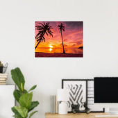 Affiches du coucher de soleil sur la plage (Bureau à domicile)