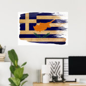 Affiches du drapeau chypriote grec (Bureau à domicile)