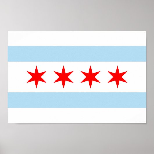 Affiches du drapeau de Chicago (Devant)