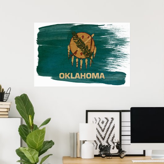 Affiches du drapeau de l'Oklahoma (Bureau à domicile)