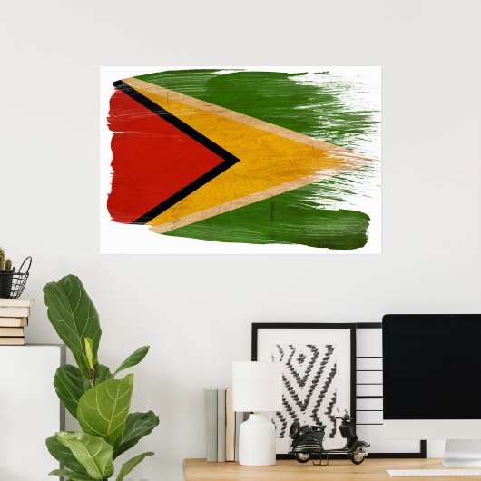 Affiches du drapeau guyanais (Bureau à domicile)