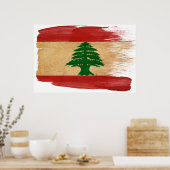 Affiches du drapeau libanais (Cuisine)