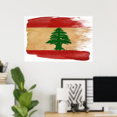 Affiches du drapeau libanais (Bureau à domicile)