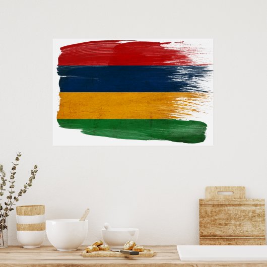Affiches du drapeau mauricien (Cuisine)
