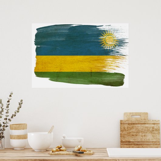 Affiches du drapeau rwandais (Cuisine)