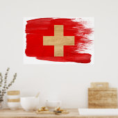 Affiches du drapeau suisse (Cuisine)