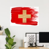 Affiches du drapeau suisse (Bureau à domicile)