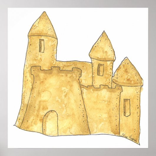 Affiches et impressions du château de sable (Devant)